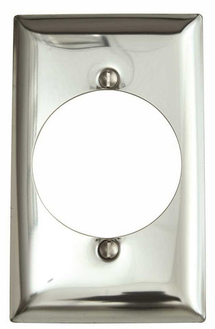 Wallplate Midi 1 Gang Receptacle Chrome