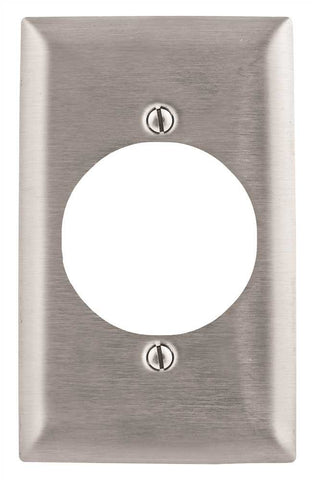 Wallplate Midi 1-gang Receptacle Stainless Steel