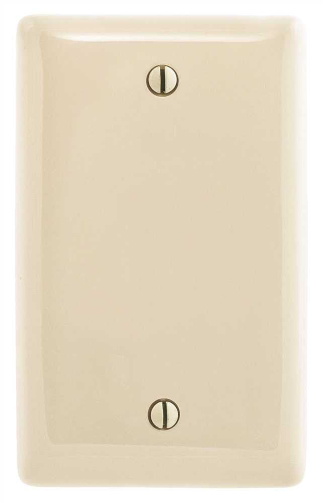 Wallplate 1-gang Blank Almond