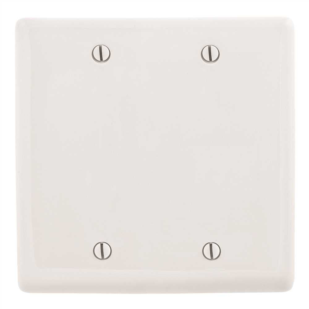 Wallplate Midi 2-gang Blank White