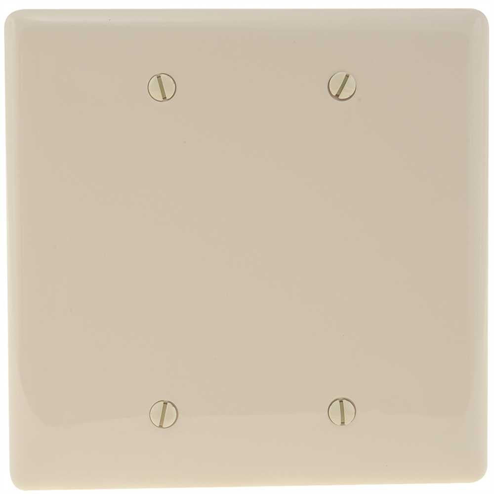 Wallplate Midi 2-gang Blank Almond