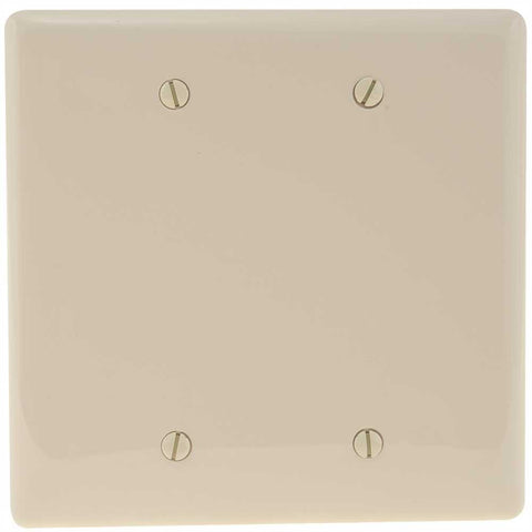 Wallplate Midi 2-gang Blank Almond