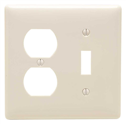 Wallplate 2 Gang Duplex Toggle White