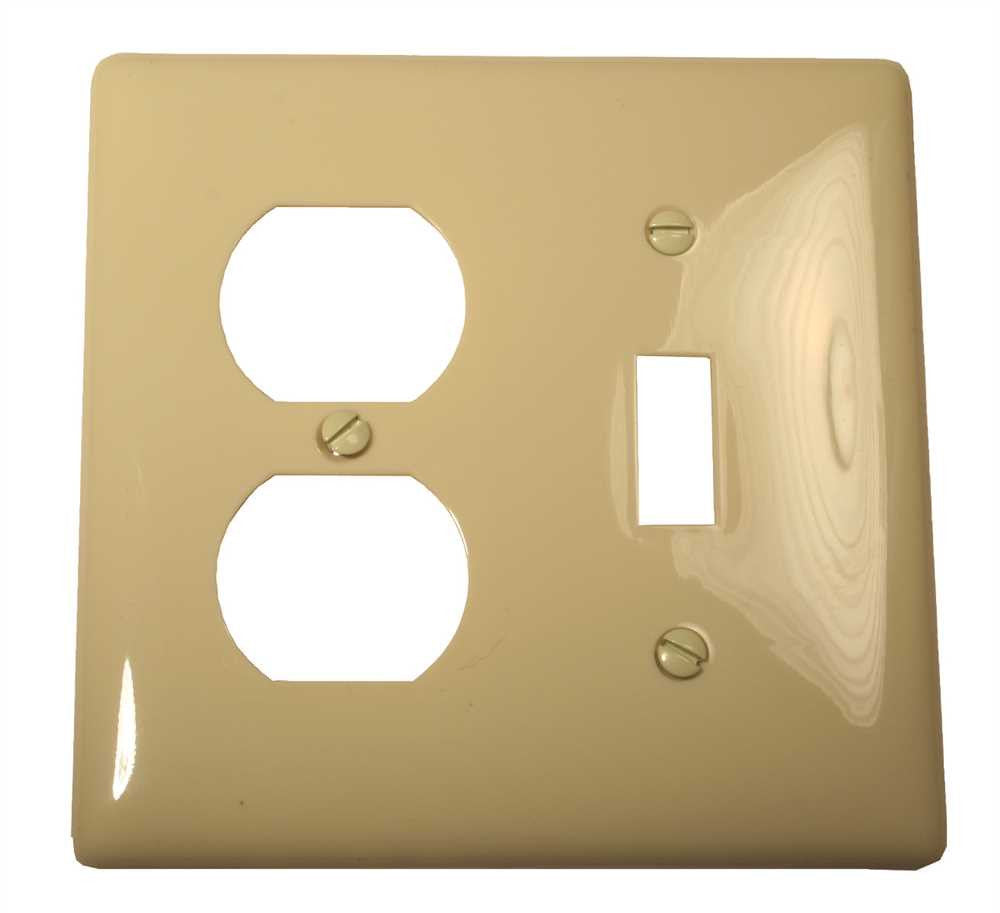 Wallplate 2 Gang Duplex Toggle Ivory