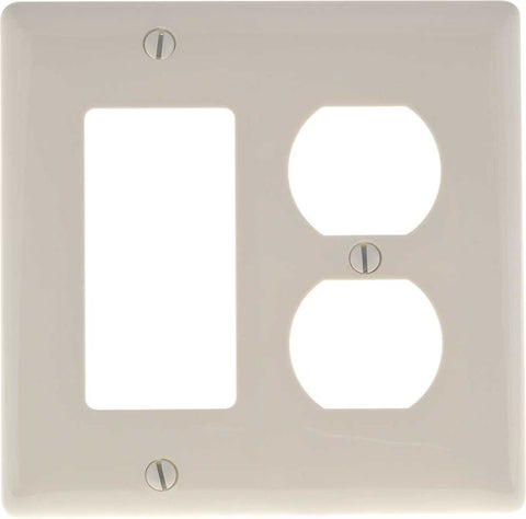 Decorator 2 Gang Wall Plate Duplex Receptacle White