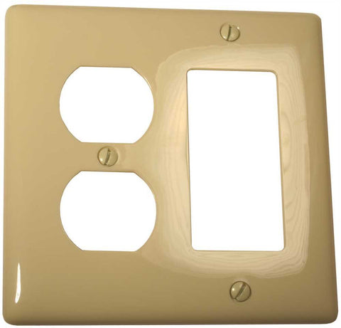 Wallplate 2 Gang Duplex Receptacle Ivory