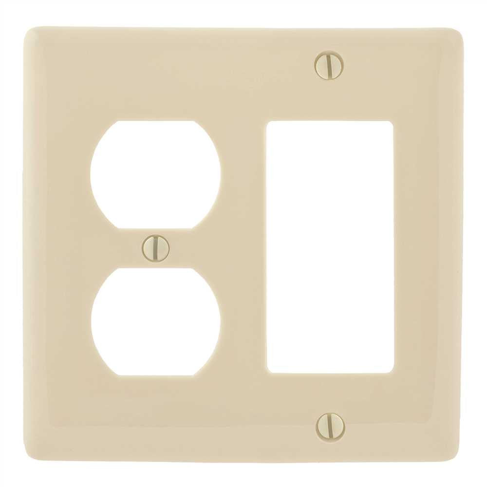 Wallplate 2-gang Duplex Receptacle Almond