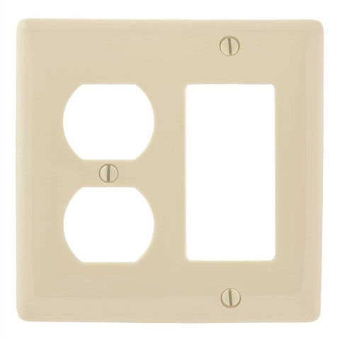 Wallplate 2-gang Duplex Receptacle Almond