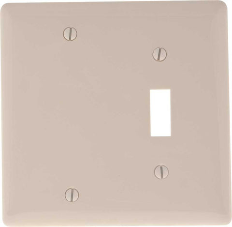 Wallplate Toggle 2 Gang Blank White