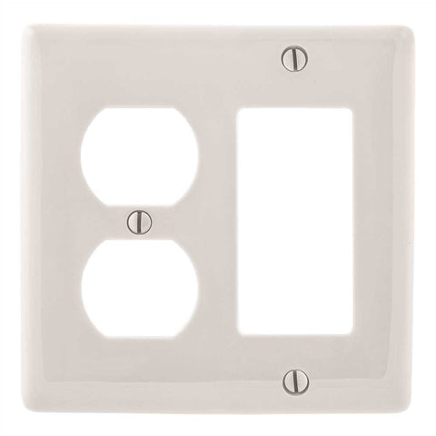 Wallplate Midi 2 Gang Duplex Receptacle White