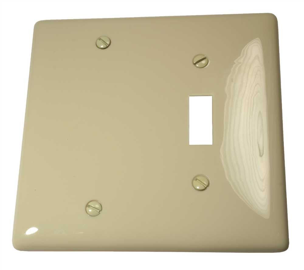 Wallplate Midi Toggle 2 Gang Blank White