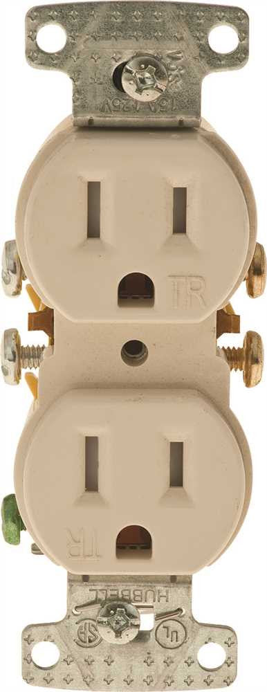 Receptacle 15a Tamper Proof Almond