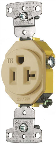 Single Receptacle 20 Amp Ivory