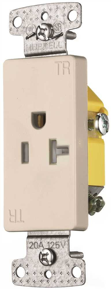 Single Receptacle 20 Amp Almond