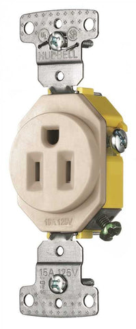 Receptacle 15a Self Ground Tamper Proof Weather Proof Almond