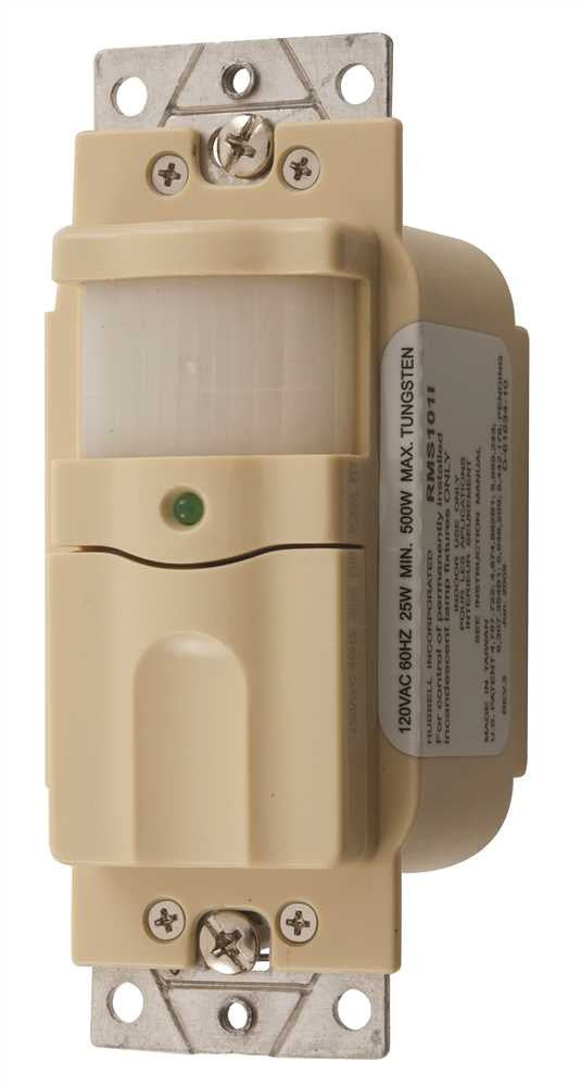 Occupancy Sensor 1 Pole 500 Watts Incandescent On And Off Illuminated Ivory