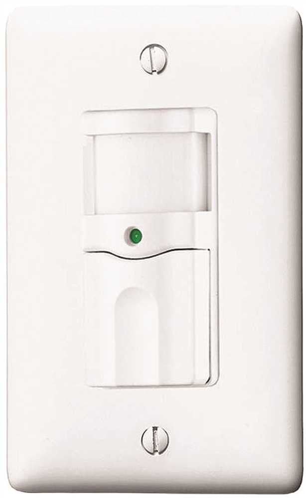 Occupancy Sensor With Nightlight 1 Pole 500 Watts Incandescent On And Off Illuminated White