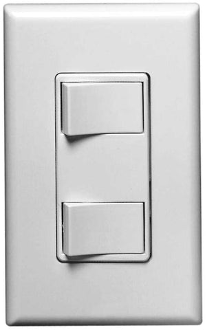 Decora Commercial Grade Combo Dual Rocker Switch White