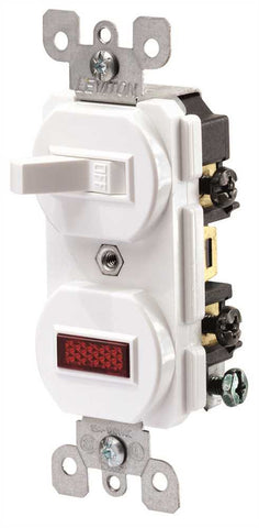 Single Pole Stack Switch And Pilot Light Ivory