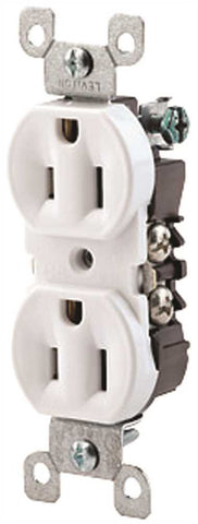 Leviton&reg; 2-pole Residential Grade Co-alr Duplex Receptacle, White, Nema 5-15r, 125 Volts, 15 Amps