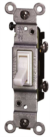 Leviton&reg; 1-pole Residential Grade Co-alr Ac Quiet Toggle Switch, Ivory, 120 Volts, 15 Amps