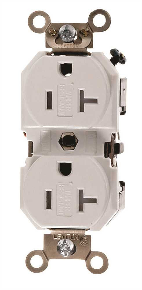 Duplex Receptacle  20 Amp 2 Pole 3 Wire White