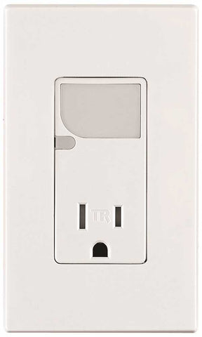 Decora Combo Receptacle And Led Guide Light 15 Amps 125 Volts White