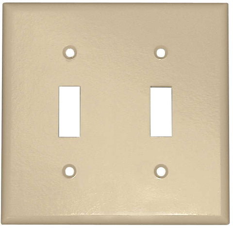 Switch 2 Gang Toggle Plate Ivory