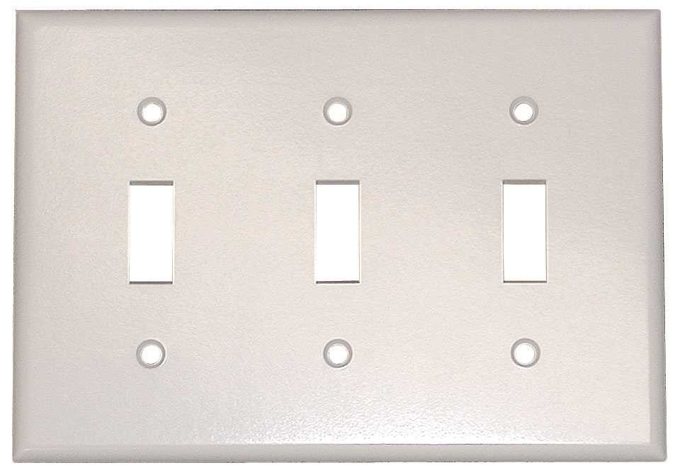 Switch 3 Gang Toggle Wallplate White