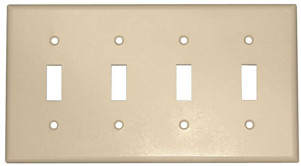 Switch Toggle 4 Gang Plate White