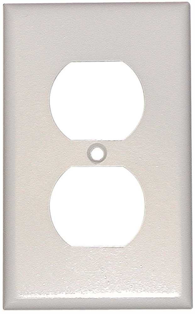 Duplex Receptacle 1 Gang Plate White