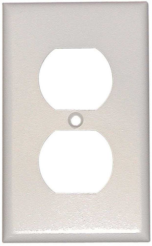 Duplex Receptacle 1 Gang Plate White