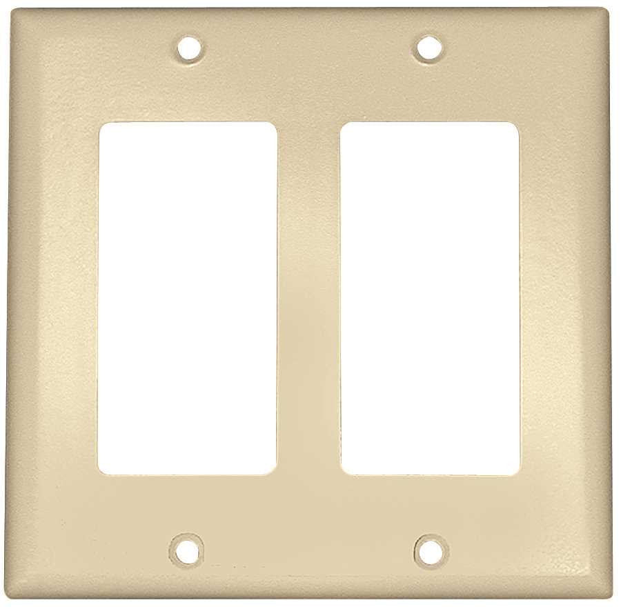 Decora Switch 2 Gang Plate White