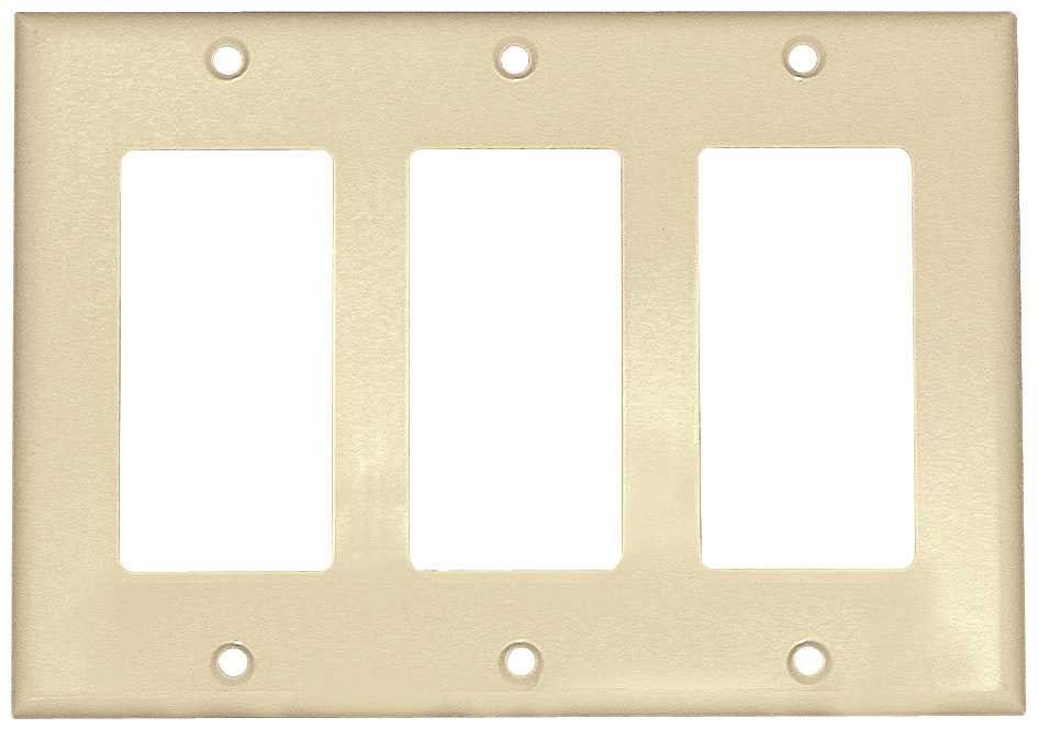 Decora Switch 3 Gang Plate White