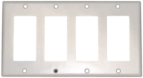 Decora Switch 4 Gang Plate White