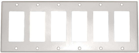 Decora Switch 6-gang Plate White