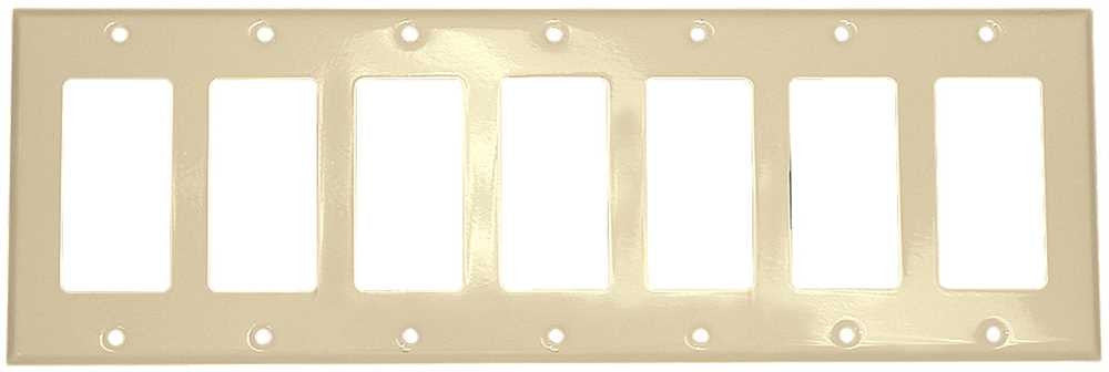 Decora Switch 7-gang Plate White