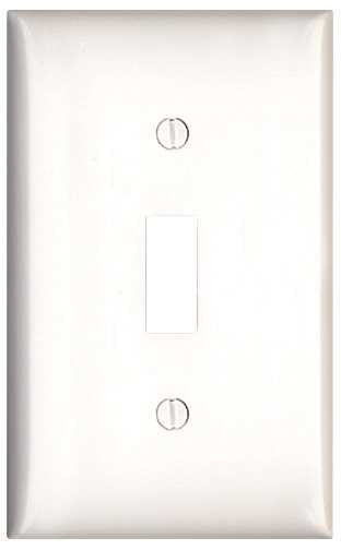 Switch 1 Gang Toggle Wallplate Midsize White