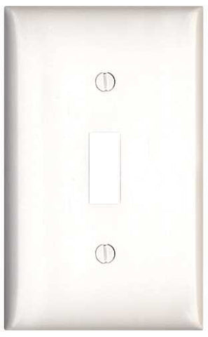 Switch 1 Gang Toggle Wallplate Midsize White