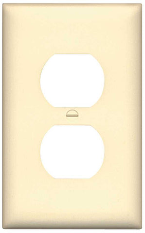 Duplex 1 Gang Receptacle Wallplate Midsize White