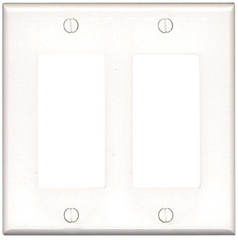 Decorator 2 Gang Wall Plate Midi White