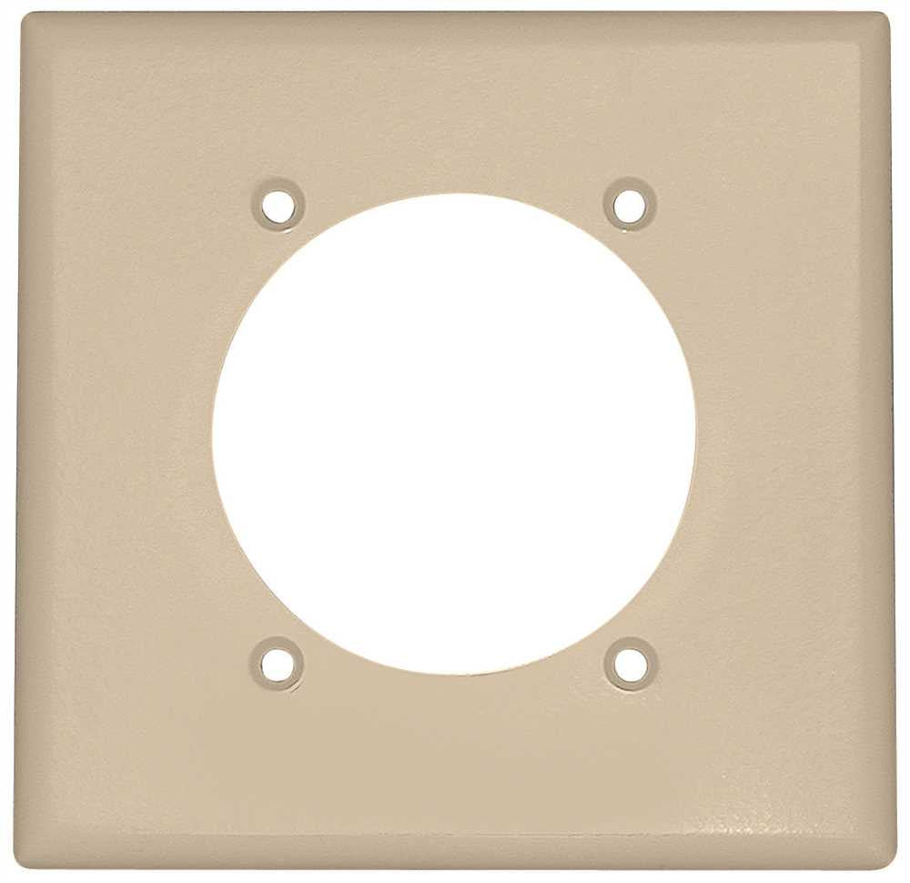 Flush Mount 2 Gang Wallplate White