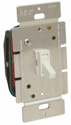 Dimmer-toggle, Single Pole,  White