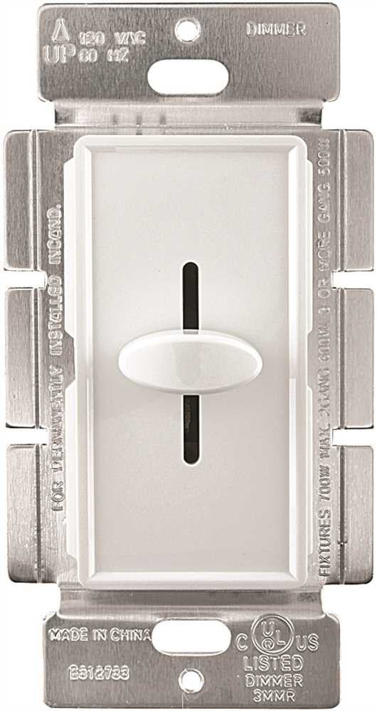 Dimmer-slide, Single Pole,  White