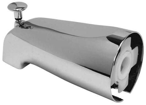 Proplus&reg; Bathtub Spout With Top Diverter And Adjustable Slide Connector, Chrome, 1-3-4 In. Telescoping Fit, 25 Per Bag