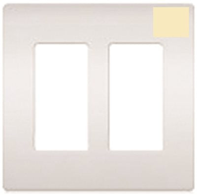 Lutron Claro 2-gang Wallplate Almond