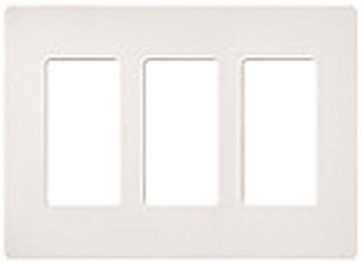 Lutron Claro 3-gang Wallplate White