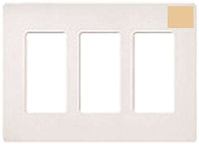 Lutron Claro 3-gang Wallplate Ivory