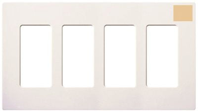 Claro Designer Wallplate 4-gang Ivory