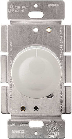 Dimmer-rotary Push Single Pole White